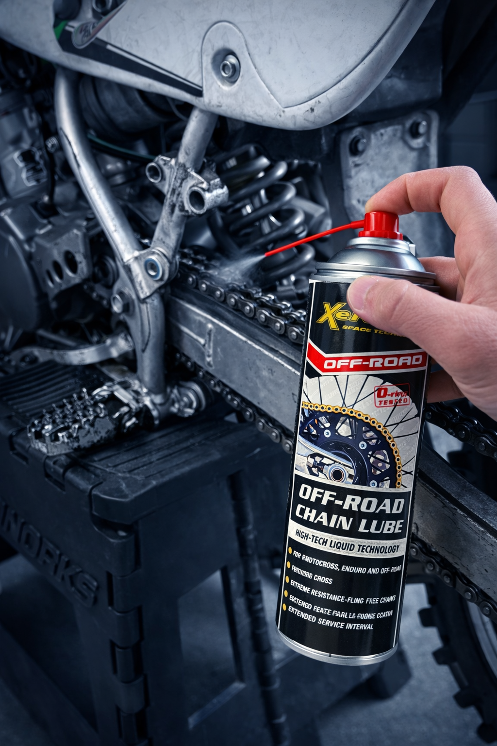 Kedjespray motocross & enduro 500 ml – Xeramic Off-Road Chain Lube